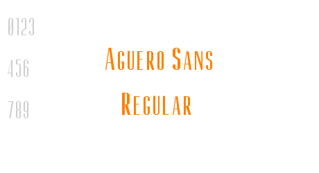 Aguero Sans Regular