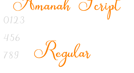 Amanah Script Regular
