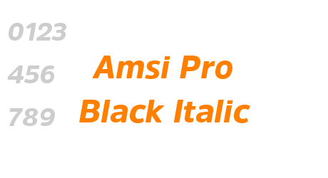 Amsi Pro Black Italic