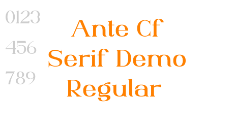 Ante Cf Serif Demo Regular
