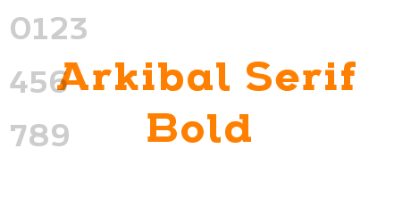 Arkibal Serif Bold