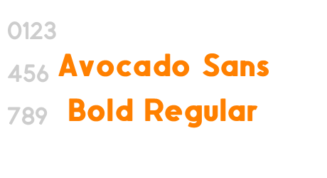 Avocado Sans Bold Regular