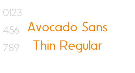 Avocado Sans Thin Regular