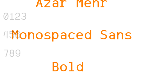 Azar Mehr Monospaced Sans Bold