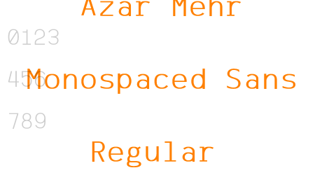 Azar Mehr Monospaced Sans Regular