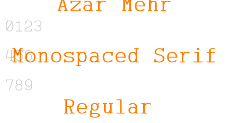 Azar Mehr Monospaced Serif Regular
