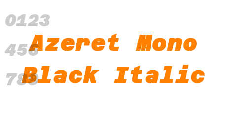 Azeret Mono Black Italic