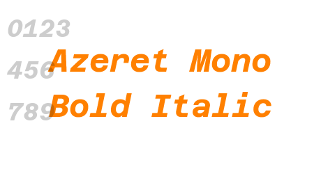 Azeret Mono Bold Italic