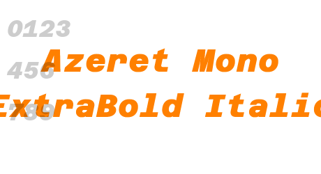 Azeret Mono ExtraBold Italic