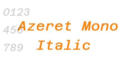 Azeret Mono Italic