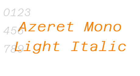 Azeret Mono Light Italic