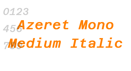 Azeret Mono Medium Italic