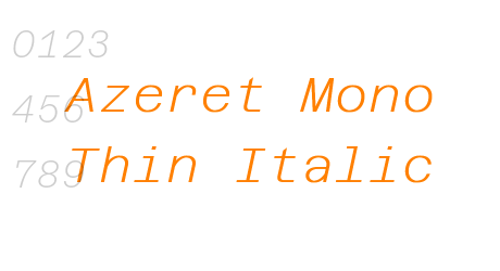 Azeret Mono Thin Italic