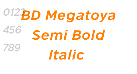 BD Megatoya Semi Bold Italic