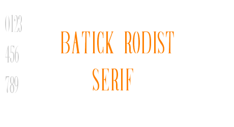 BATICK RODIST SERIF