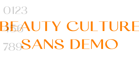 Beauty Culture Sans Demo