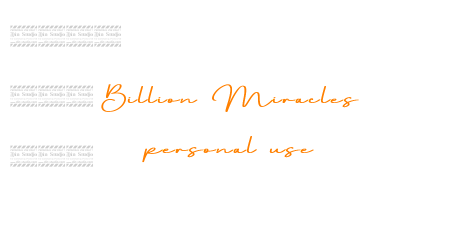 Billion Miracles personal use