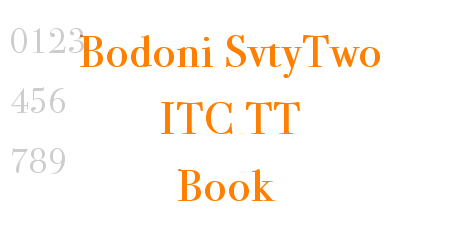 Bodoni SvtyTwo ITC TT Book