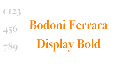 Bodoni Ferrara Display Bold