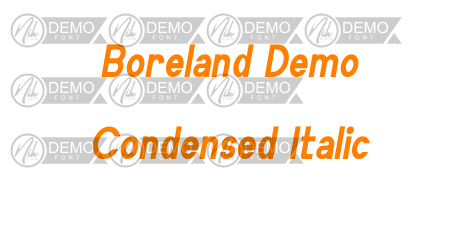 Boreland Demo Condensed Italic