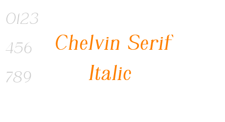 Chelvin Serif Italic