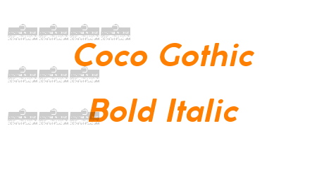 Coco Gothic Bold Italic