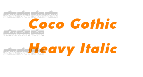 Coco Gothic Heavy Italic
