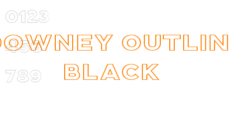 Downey Outline Black