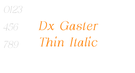Dx Gaster Thin Italic