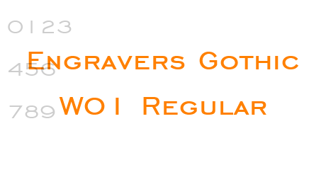 Engravers Gothic W01 Regular