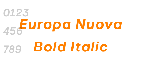 Europa Nuova Bold Italic