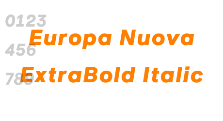 Europa Nuova ExtraBold Italic