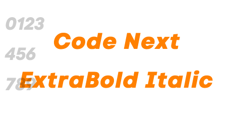 Code Next ExtraBold Italic
