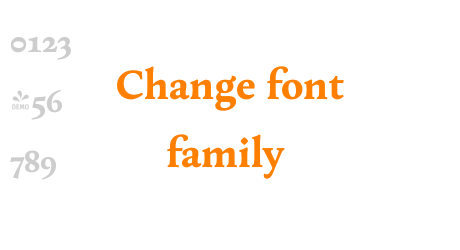 Change font family