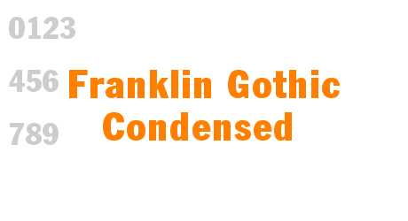 Franklin Gothic Condensed