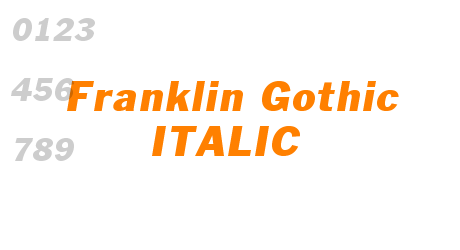 Franklin Gothic ITALIC