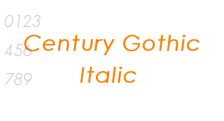 Century Gothic Italic