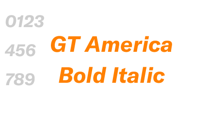 GT America Bold Italic