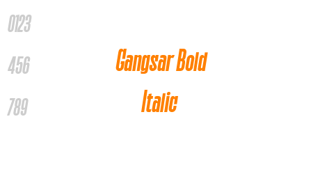 Gangsar Bold Italic