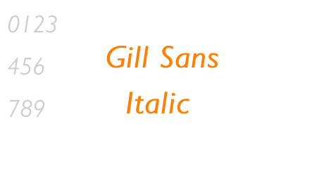 Gill Sans Italic