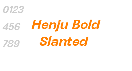 Henju Bold Slanted