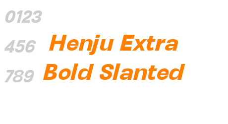 Henju Extra Bold Slanted