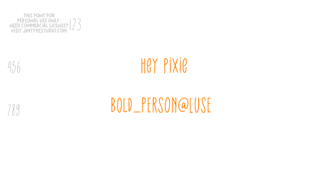 Hey Pixie Bold_PERSONALUSE