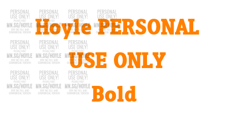 Hoyle PERSONAL USE ONLY Bold