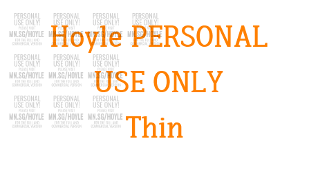 Hoyle PERSONAL USE ONLY Thin