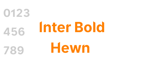 Inter Bold Hewn