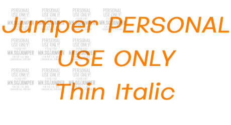 Jumper PERSONAL USE ONLY Thin Italic