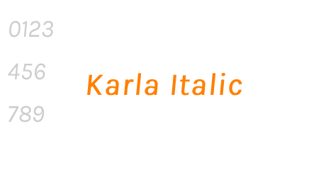 Karla Italic