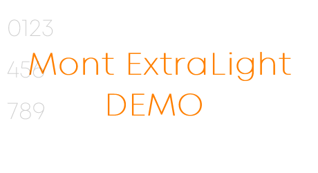 Mont ExtraLight DEMO
