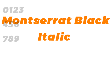 Montserrat Black Italic